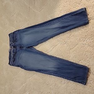 Denizen by Levi's Modern Straight Crop Stretch blue jean classic 5 pocket 8 EUC…